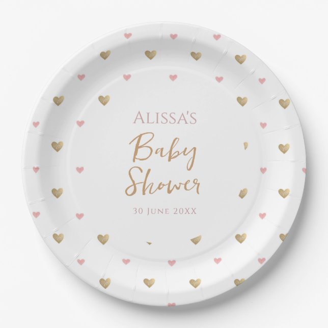 Chic Modern  Baby Shower Paper Plate (Front)