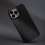 Chic Modern Black Grey Masculine Name Custom iPhone 16 Pro Case<br><div class="desc">The chic and modern masculine phone case with motif embossing in black and grey. Stunning and unique custom phone case design for you, your best friends, ideal for birthday gifts. Easily personalized with your name. DM me via Zazzle message if you would like to change colour or contact Zazzle support....</div>