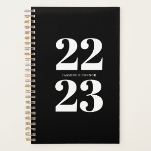 Chic Modern Black White Typography Planner