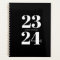 Chic Modern Black White Typography Weekly Monthly