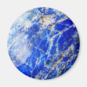 Chic Modern Blue Marble Stone Magnet
