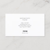 Chic Modern Bold Typography Charcoal Grey Business Card (Back)