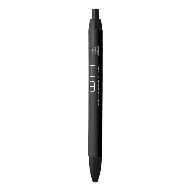 Chic Modern Business Black Ink Pen (Front Vertical)