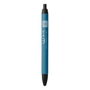 Chic Modern Business Blue Black Ink Pen