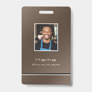 Chic Modern Business Brown Badge