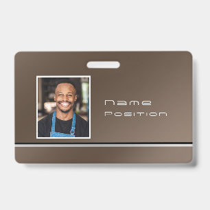Chic Modern Business Brown Badge