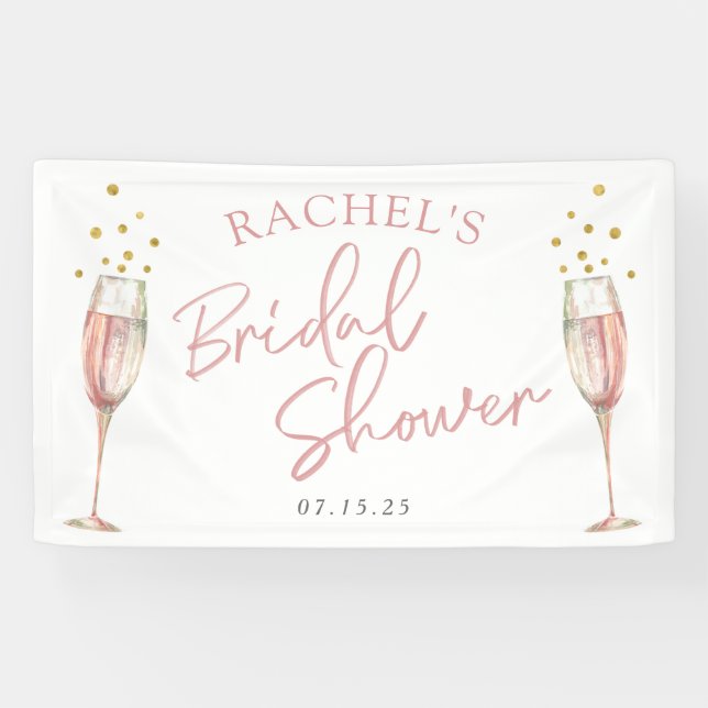 Chic Modern calligraphy mimosa bridal welcome sign (Horizontal)