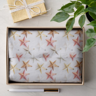 Chic Modern Christmas Star Ornaments Tissue Paper