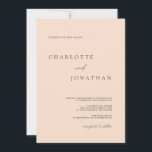 Chic Modern Elegant Blush Pink Wedding Invitation<br><div class="desc">Chic Modern Elegant Blush Pink Wedding Invitation</div>