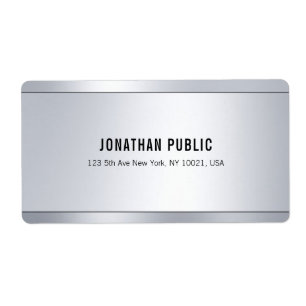 Chic Modern Glamour Silver Shipping Address