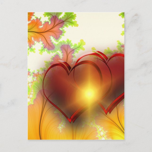 Chic modern heart design Pattern accessories, love Postcard (Front)