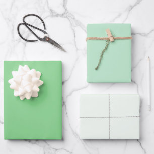 Chic Modern Light Green Simple Solid Shades Wrapping Paper Sheet