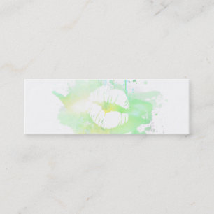 chic modern makeup artist watercolor budget cheap mini business card
