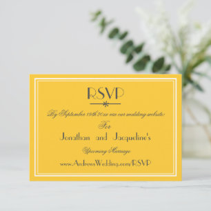 Chic Modern Mariage Website Carte de réponse RSVP