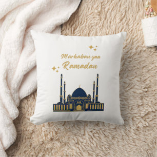 Chic Modern Minimal Ramadan Greeting Throw Pillow