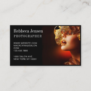 Chic Modern Minimal Simple Professional Photo QR Business Card