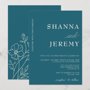 Chic Modern Minimal Wedding   Invitation
