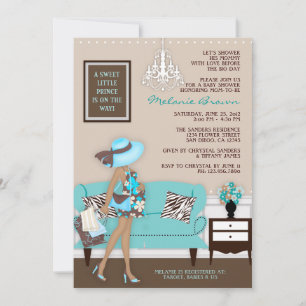 Chic Modern Mom Baby Shower Invite