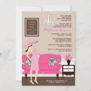 Chic Modern Mom Baby Shower Invite