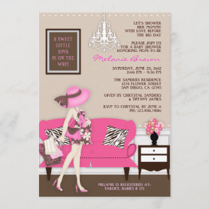 Chic Modern Mom Baby Shower Invite