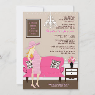 Chic Modern Mom Baby Shower Invite