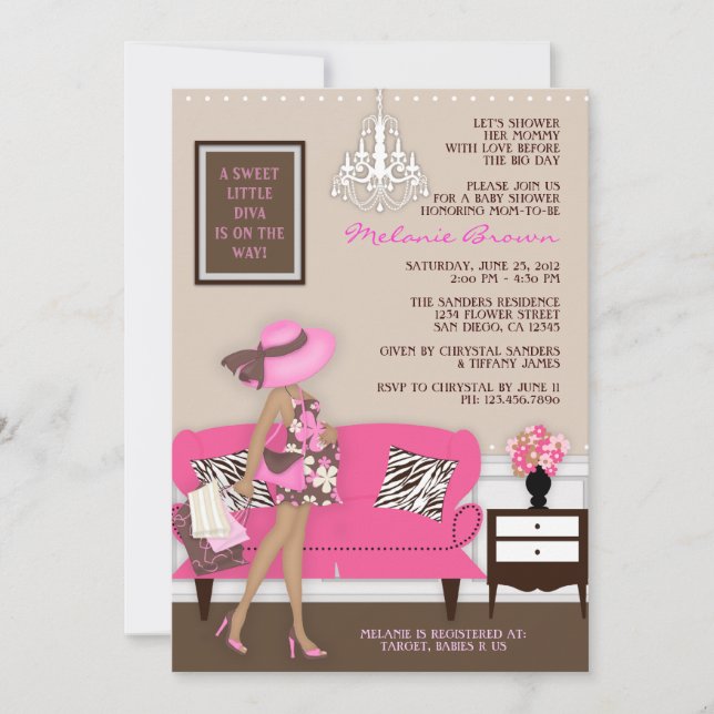 Chic Modern Mom Baby Shower Invite (Front)