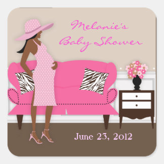 Chic Modern Mom Baby Shower Stickers