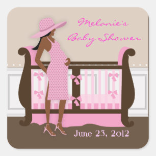 Chic Modern Mom Baby Shower Stickers