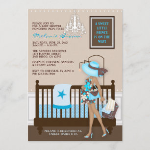 Chic Modern Mom Contemporary Baby Shower Invite