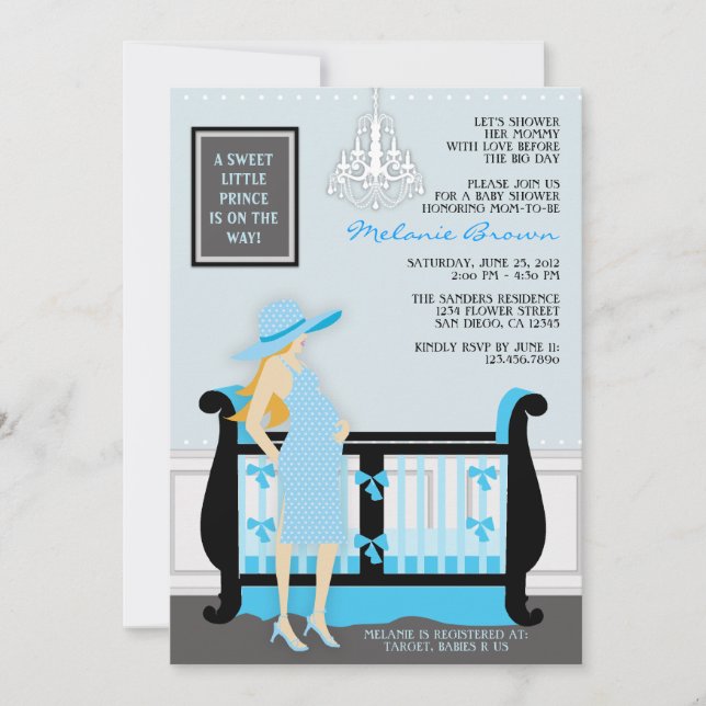 Chic Modern Mom Contemporary Invitation (Front)