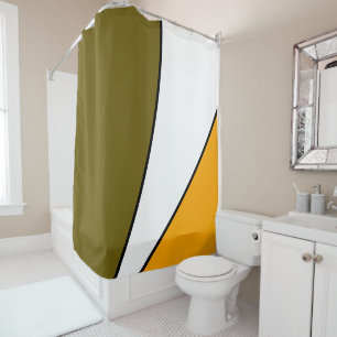 Chic Modern Olive Bold Yellow White Abstract Sails