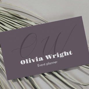 Chic Modern Party Planner Event Organizer Business Card