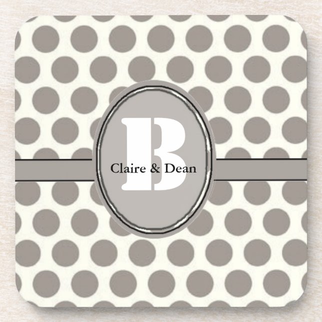 Chic Modern Personalized Coaster Sets Template (Front)