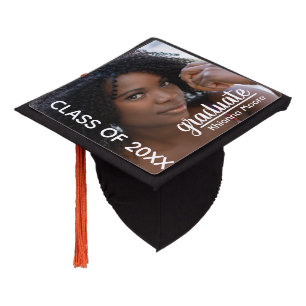 Chic Modern Photo 2025 Graduation Cap Topper