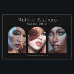 Chic Modern Photo Trio Makeup Artist Black Flyer<br><div class="desc">Elevate your brand and promotions with our customizable flyer template, designed to captivate boutiques, makeup artists, beauty salons, photographers, online shops, and many more. Our sleek and minimalist design places your business name prominently at the top, instantly catching the eye of your audience. With three elegantly arched photo placeholders that...</div>