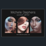 Chic Modern Photo Trio Makeup Artist Black Flyer<br><div class="desc">Elevate your brand and promotions with our customizable flyer template, designed to captivate boutiques, makeup artists, beauty salons, photographers, online shops, and many more. Our sleek and minimalist design places your business name prominently at the top, instantly catching the eye of your audience. With three elegantly arched photo placeholders that...</div>
