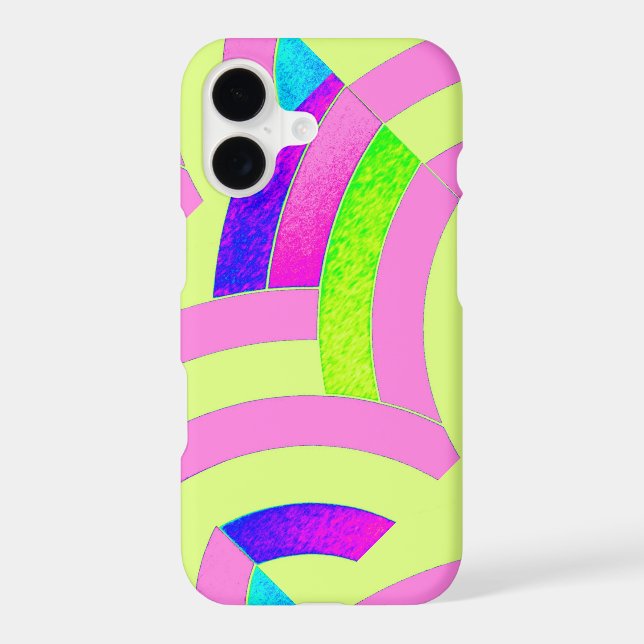 chic modern pink/lime chevrons (Back)