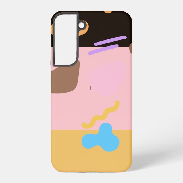 Chic Modern Pink  Teal  Brush Samsung Galaxy S10 S22+ Case (Back)