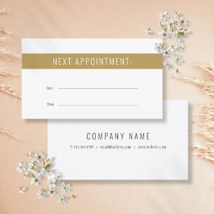 Chic Modern Professional Appointment Card