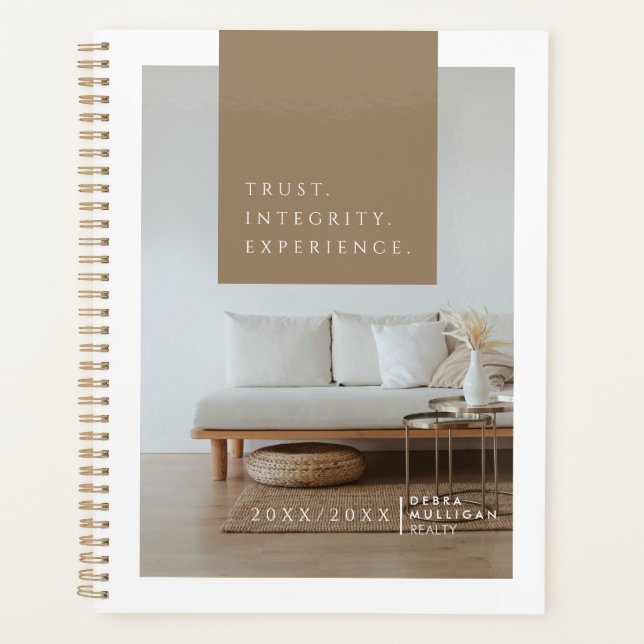 Chic Modern Realtor Spiral Agenda Planner (Front)