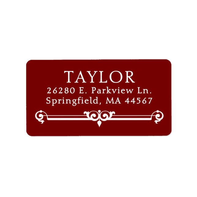 Chic Modern Return Address Labels (Front)