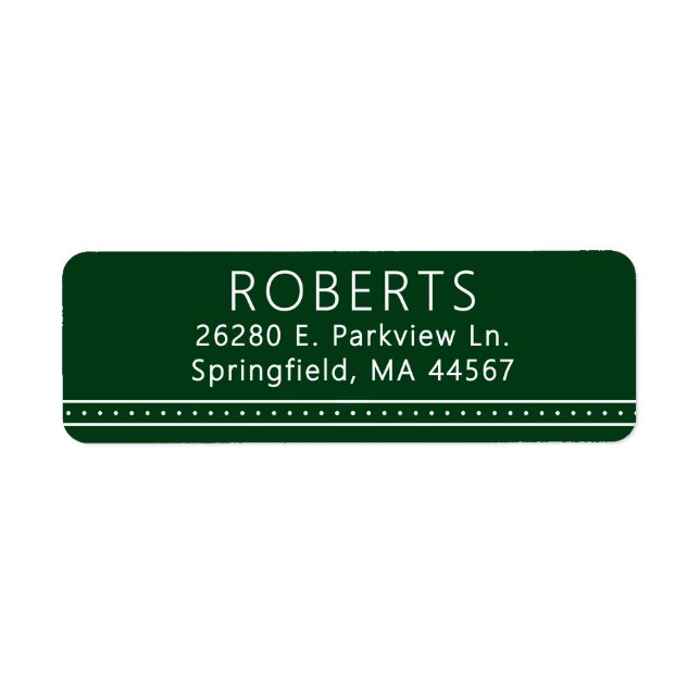 Chic Modern Return Address Labels (Front)