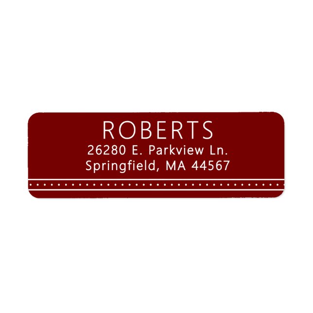 Chic Modern Return Address Labels (Front)