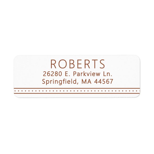 Chic Modern Return Address Labels (Front)