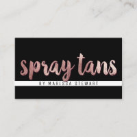 Chic Modern Rose Gold Simple Brushstroke Spray Tan