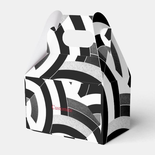 chic modern sophisticated chevrons favor box (Front Side)
