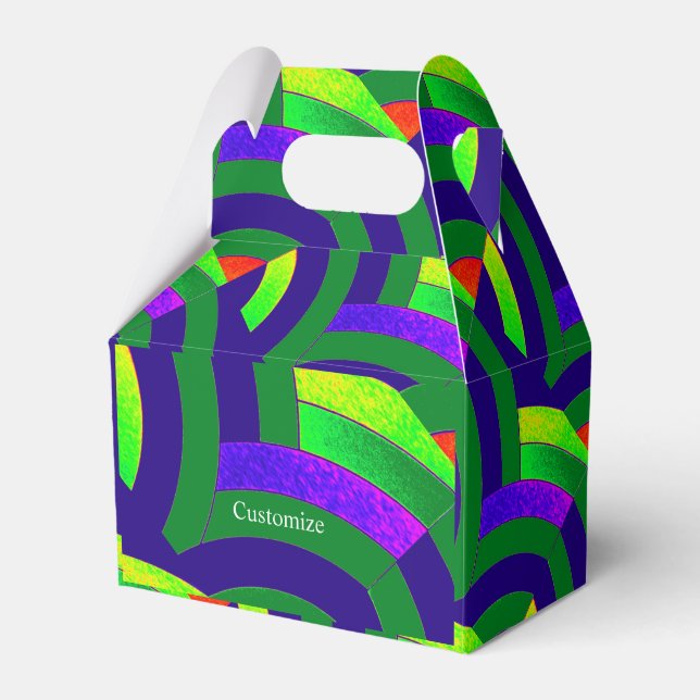 chic modern sophisticated chevrons favor box (Front Side)