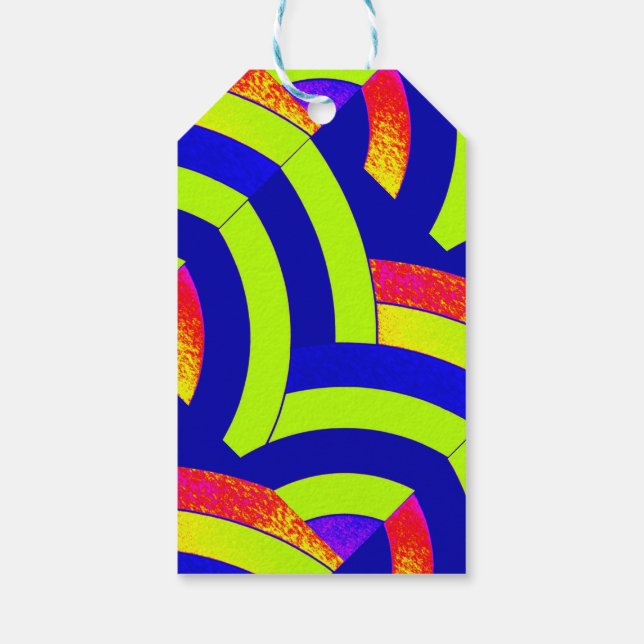 chic modern sophisticated chevrons gift tags (Back)