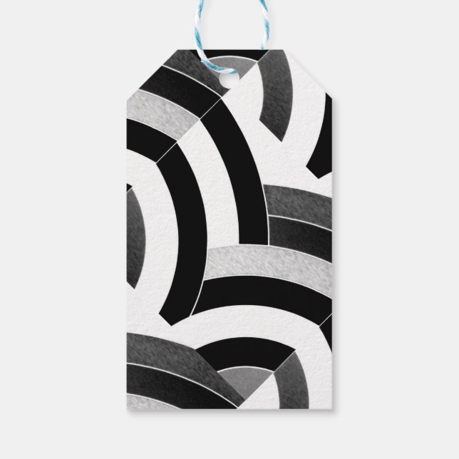 chic modern sophisticated chevrons gift tags (Back)