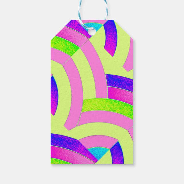 chic modern sophisticated chevrons gift tags (Back)